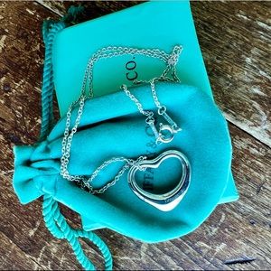 Tiffany & Co. Silver open heart Elsa Peretti necklace
